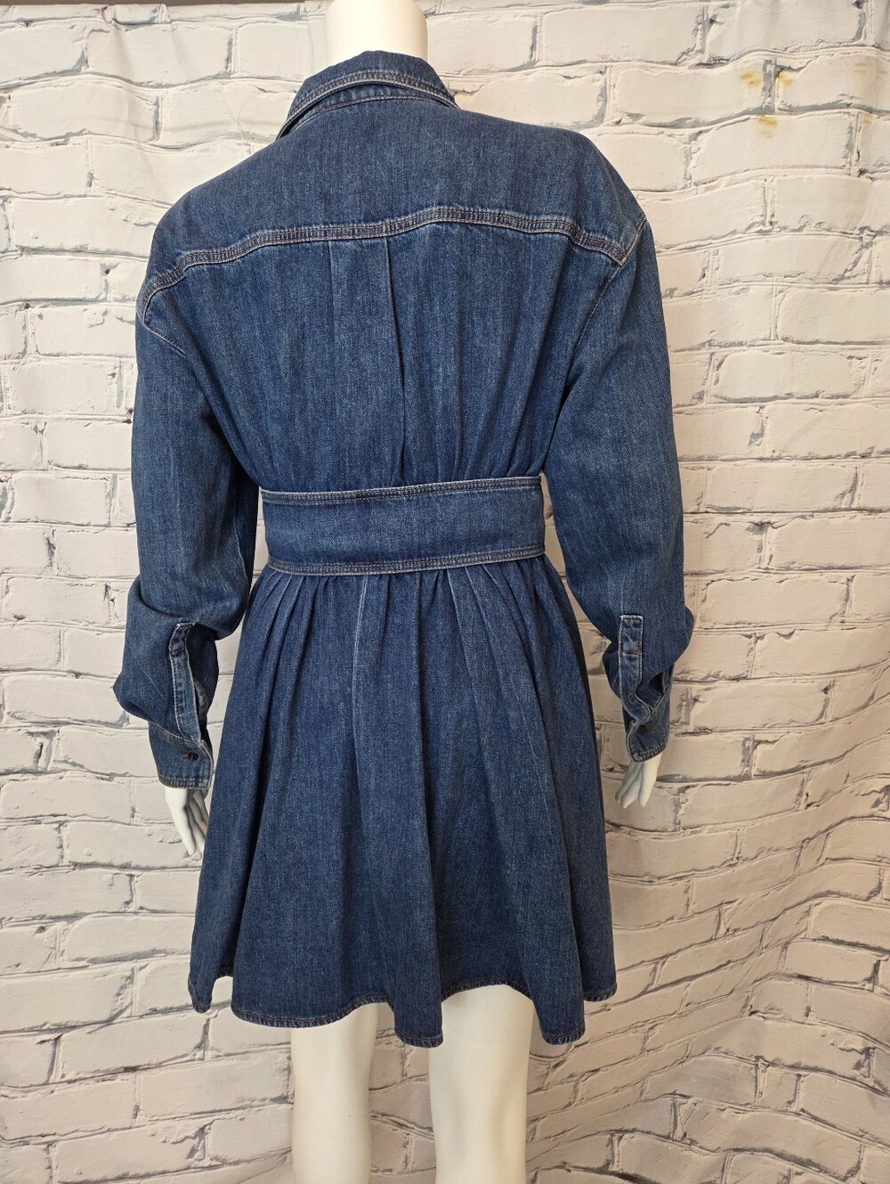 Alexander Mcqueen Denim Mini Shirt Dress - Picture 4 of 10